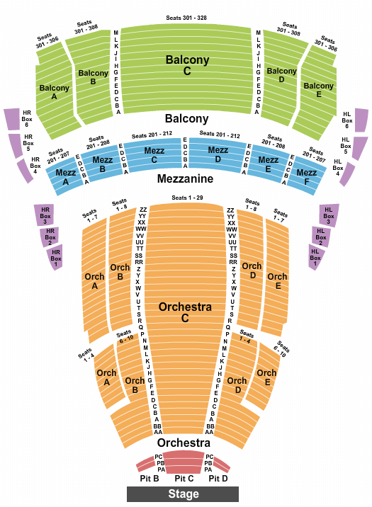 The Buell Theatre Hamilton Seating Chart